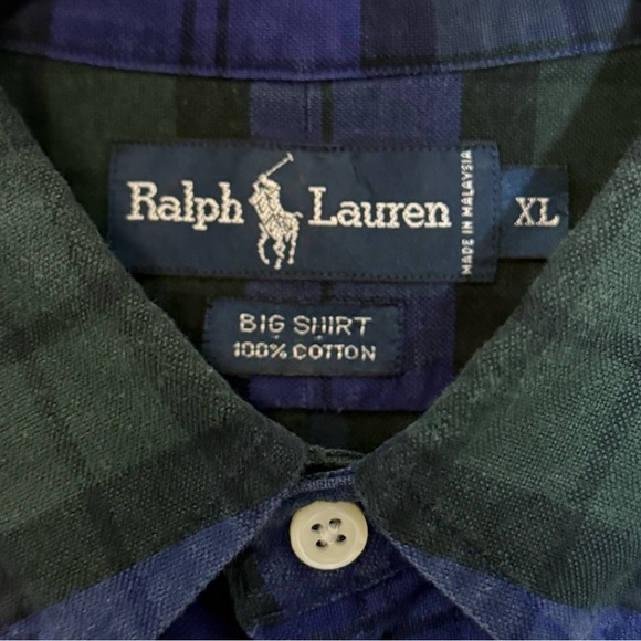 Polo Ralph Lauren Men’s “The Big Shirt” – Black Watch Tartan XL - Picture 5 of 5